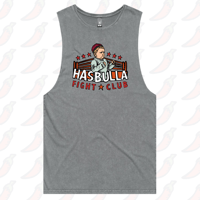 S / Ash / Large Front Design Hasbulla Fight Club 🥊 - Tank