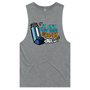S / Ash / Large Front Design It Ain’t Easy Being Wheezy 😫💨 – Tank