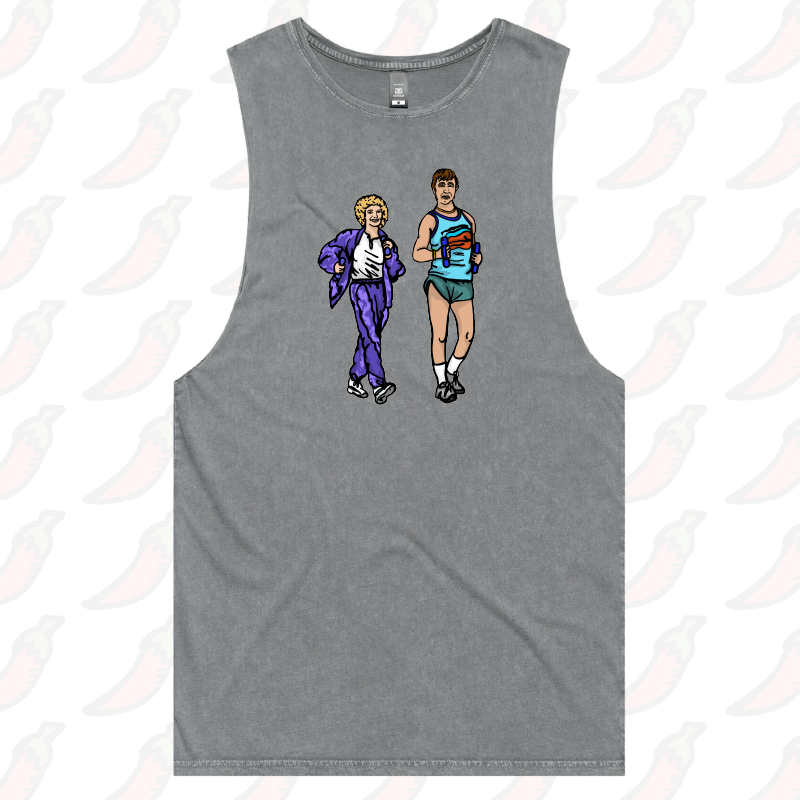 S / Ash / Large Front Design Kath & Kel 🚶‍♀️🚶‍♂️ - Tank