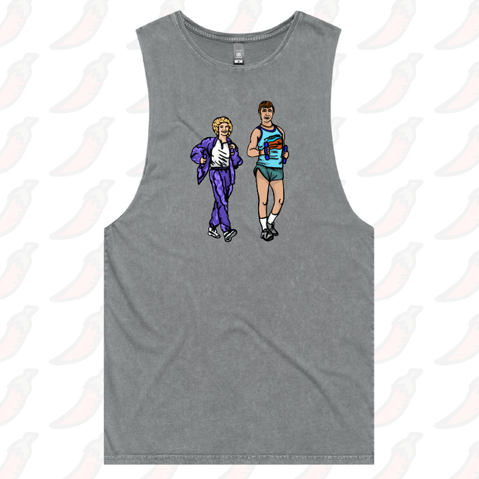 S / Ash / Large Front Design Kath & Kel 🚶‍♀️🚶‍♂️ - Tank