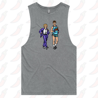 S / Ash / Large Front Design Kath & Kel 🚶‍♀️🚶‍♂️ - Tank