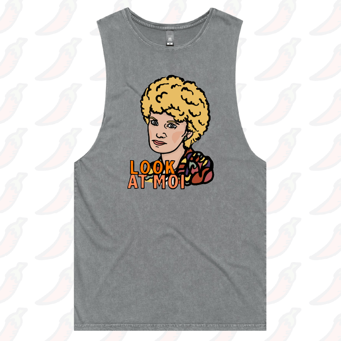 S / Ash / Large Front Design Look At Moi 👁️👁️ - Tank