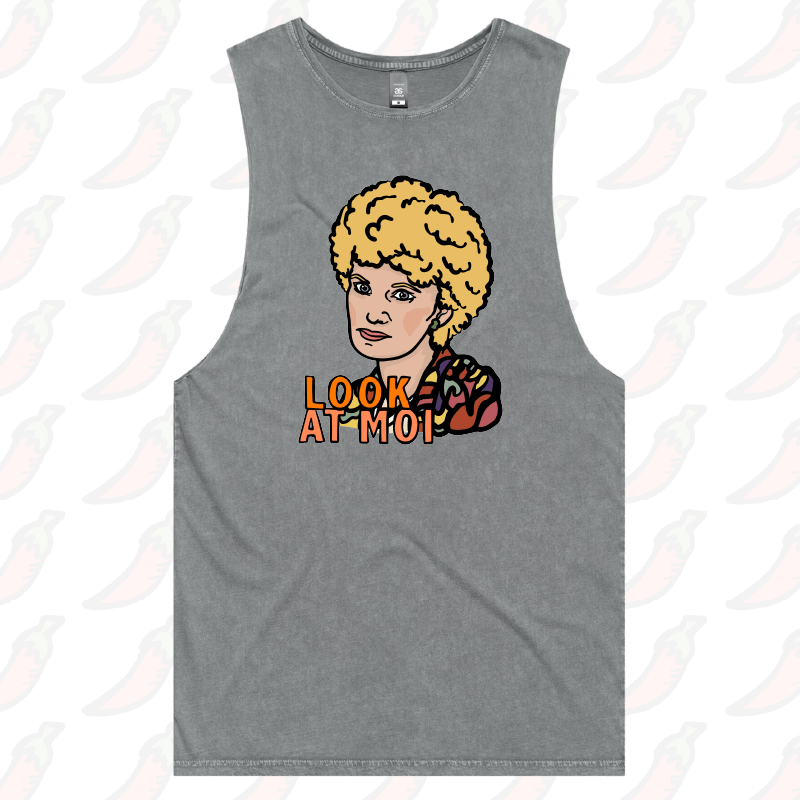 S / Ash / Large Front Design Look At Moi 👁️👁️ - Tank
