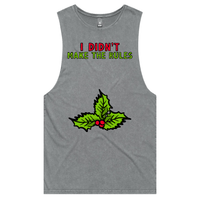 S / Ash / Large Front Design Mistletoe Rules 💋🎄 – Tank