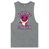 S / Ash / Large Front Design Mummy Shark 🦈 - Tank