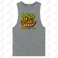 S / Ash / Large Front Design Nacho Average Dad 😉 – Tank