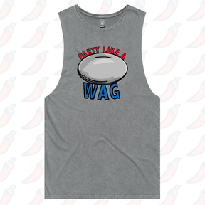 S / Ash / Large Front Design Party Like a WAG 🍽❄ - Tank