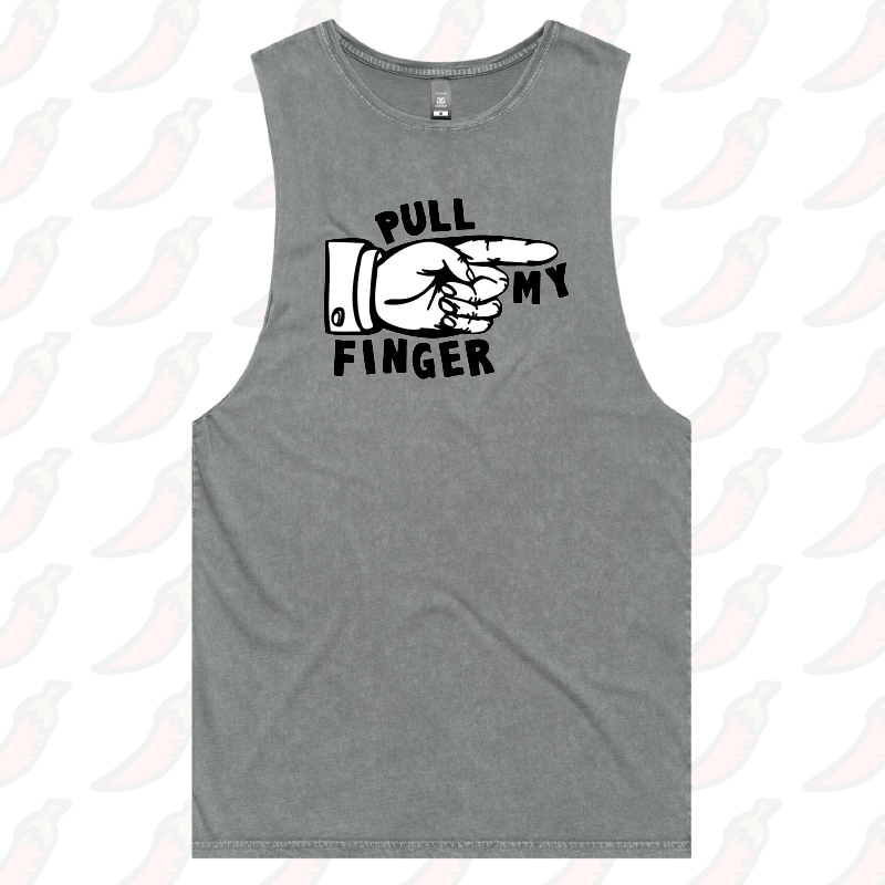 S / Ash / Large Front Design Pull My Finger 👉 – Tank