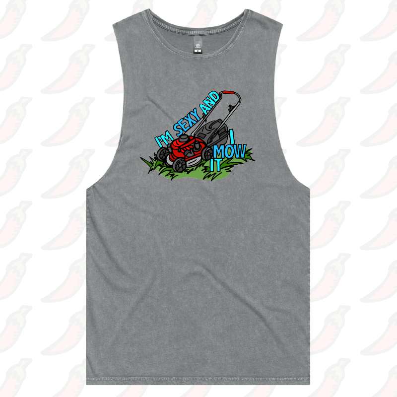 S / Ash / Large Front Design Sexy And I Mow It 😘 🌾 – Tank