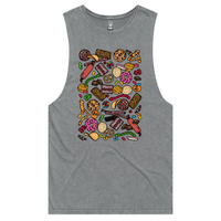 S / Ash / Large Front Design Snacks! 🍬🍪 – Tank