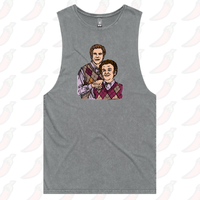 S / Ash / Large Front Design Step Brothers 👨🏽‍🤝‍👨🏻 - Tank