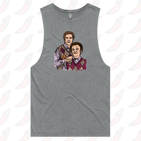 S / Ash / Large Front Design Step Brothers 👨🏽‍🤝‍👨🏻 - Tank
