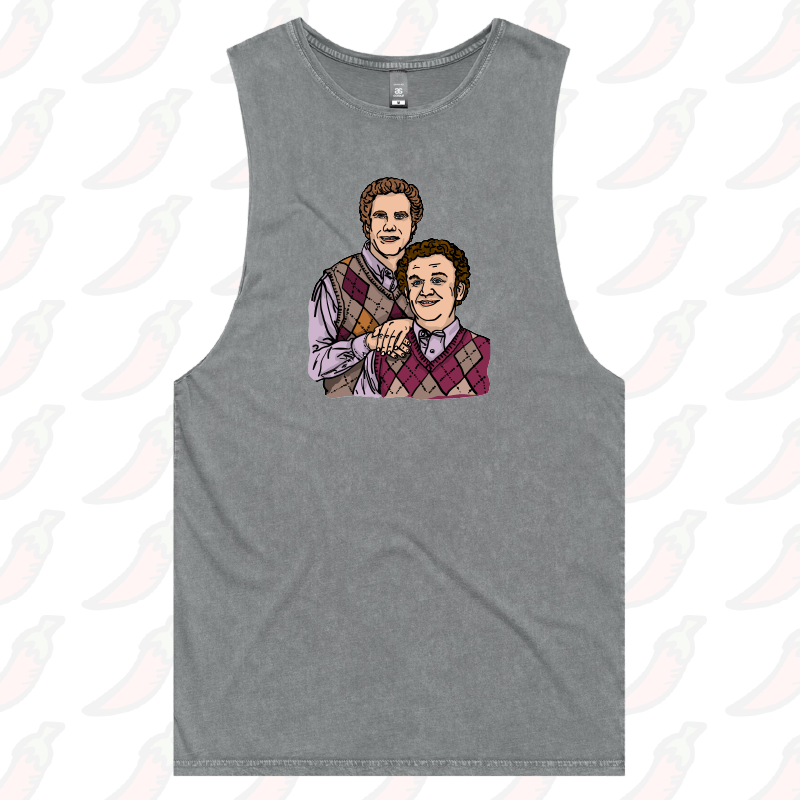 S / Ash / Large Front Design Step Brothers 👨🏽‍🤝‍👨🏻 - Tank
