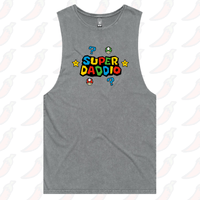 S / Ash / Large Front Design Super Daddio ⭐🍄 –  Tank