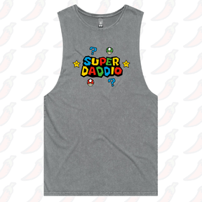 S / Ash / Large Front Design Super Daddio ⭐🍄 –  Tank