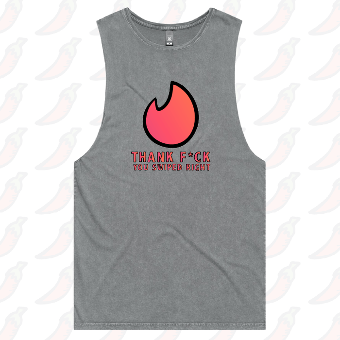 S / Ash / Large Front Design Swipe Right 🔥– Tank