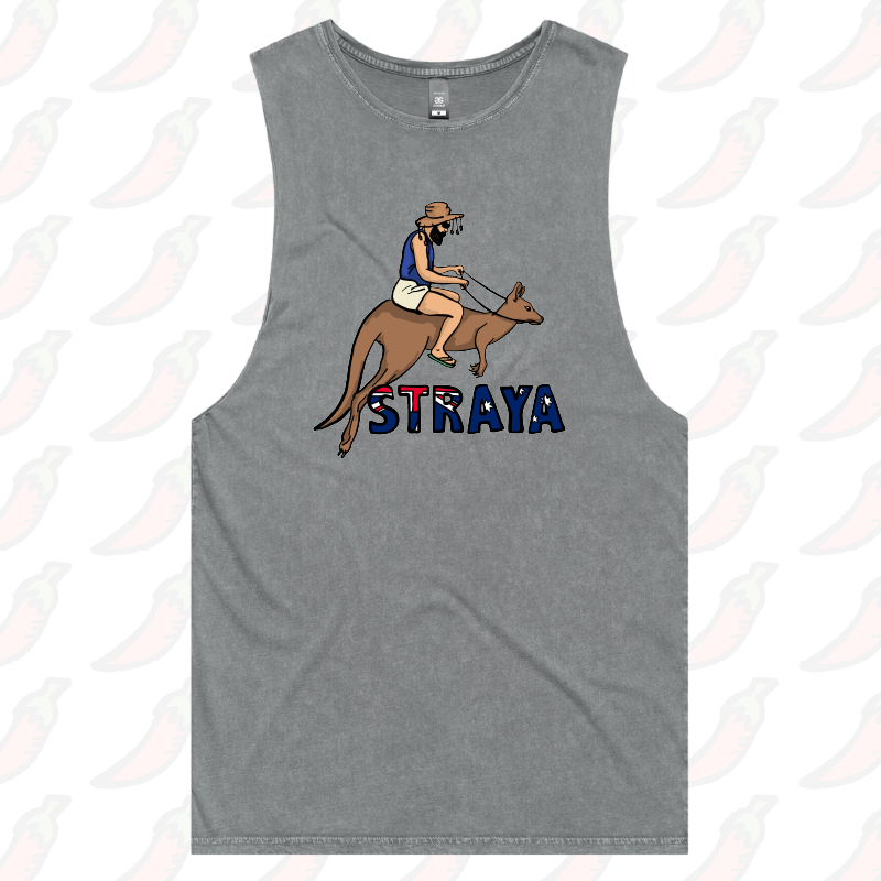 S / Ash / Large Front Design Uber Roo 🦘 - Tank