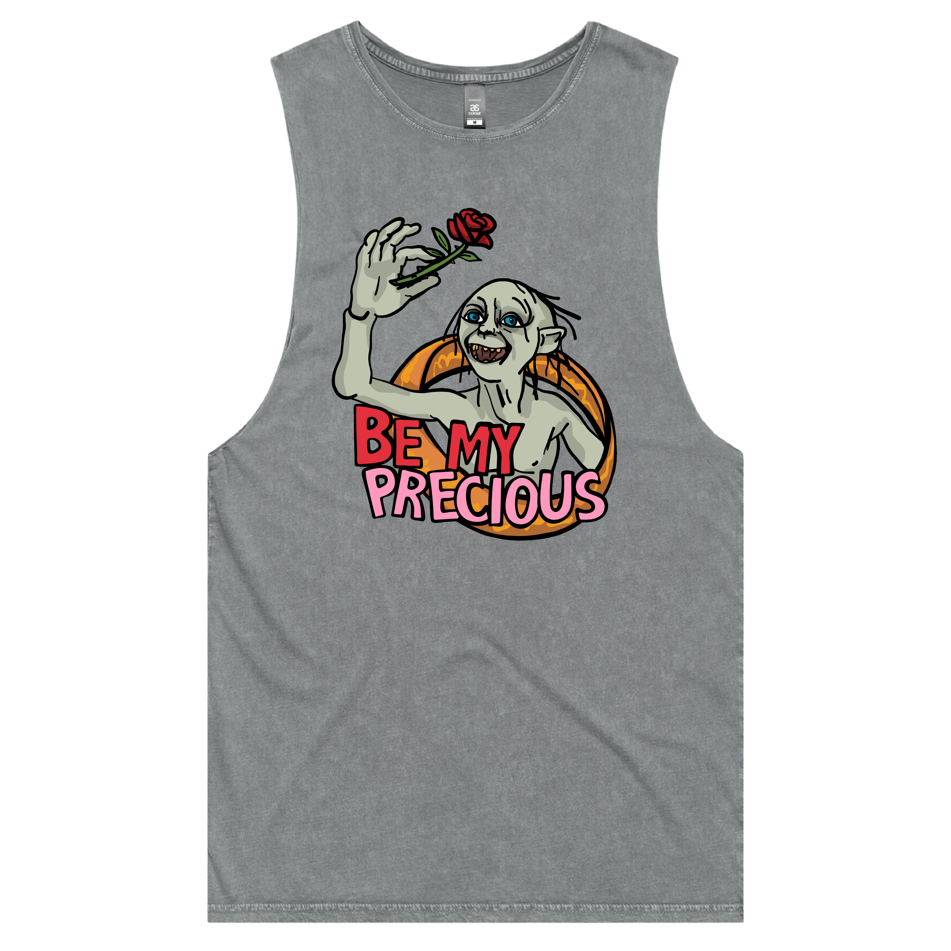 S / Ash / Large Front Design Valentines Precious 🌹 –  Tank
