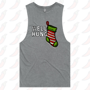 S / Ash / Large Front Design Well Hung 🧦🎄- Tank