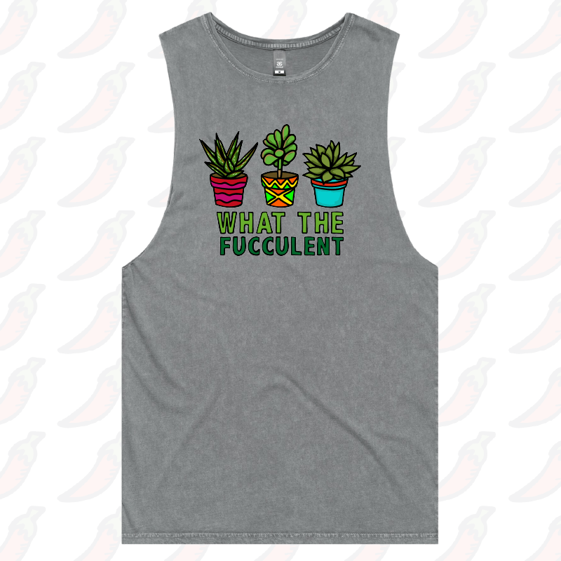 S / Ash / Large Front Design What The Fucculent 🌵 – Tank