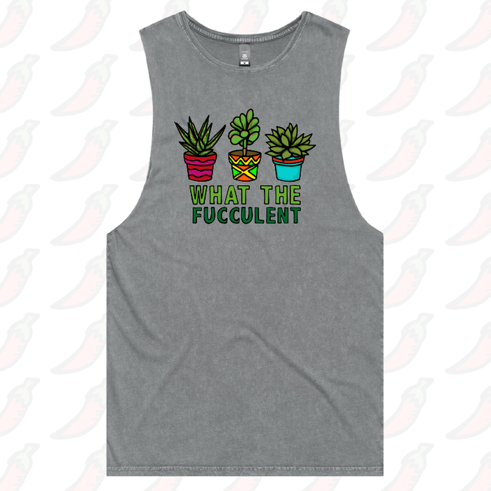 S / Ash / Large Front Design What The Fucculent 🌵 – Tank
