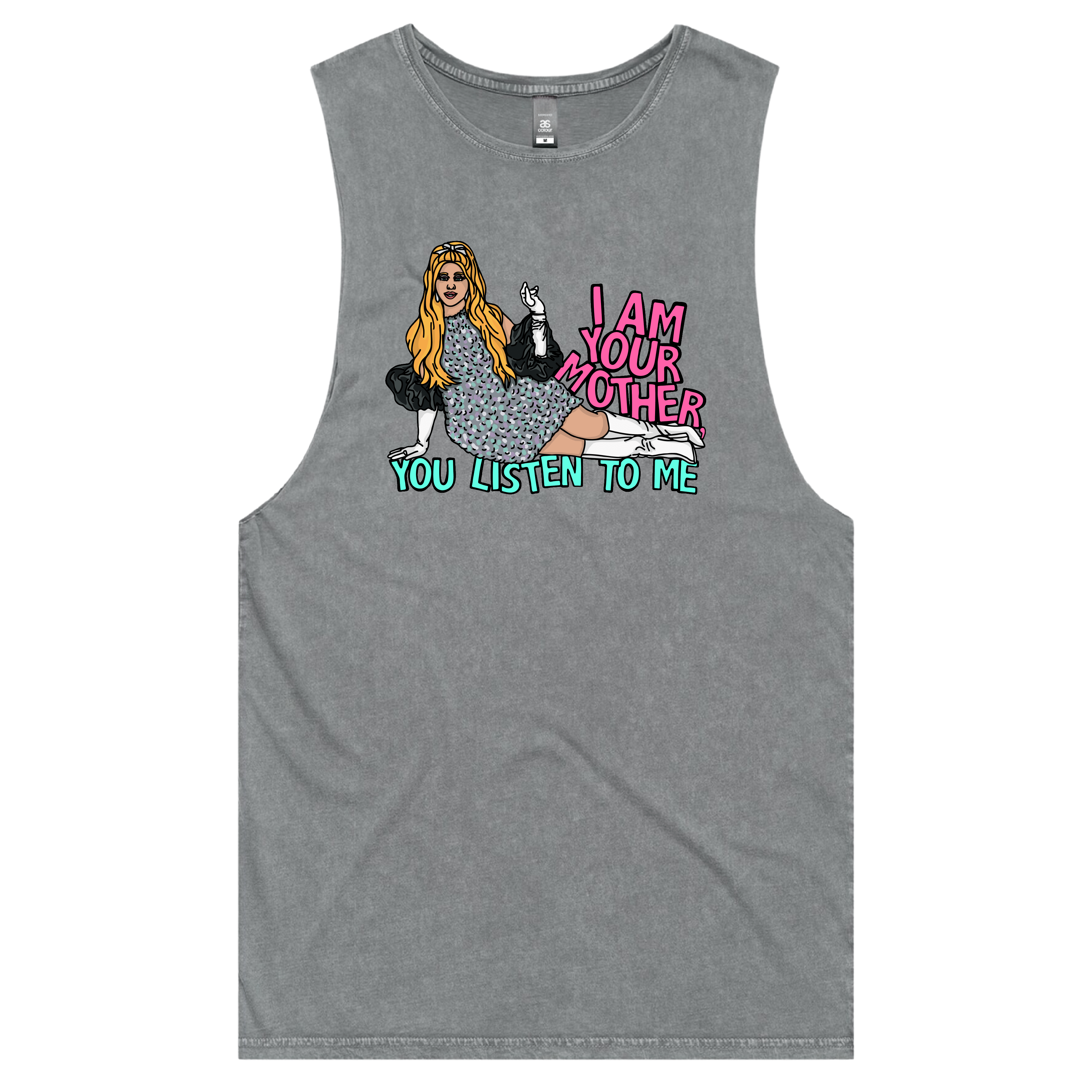 S / Ash / Large Front Design You Listen To Me 🎤🎶 - Tank