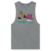 S / Ash / Large Front Design You Listen To Me 🎤🎶 - Tank