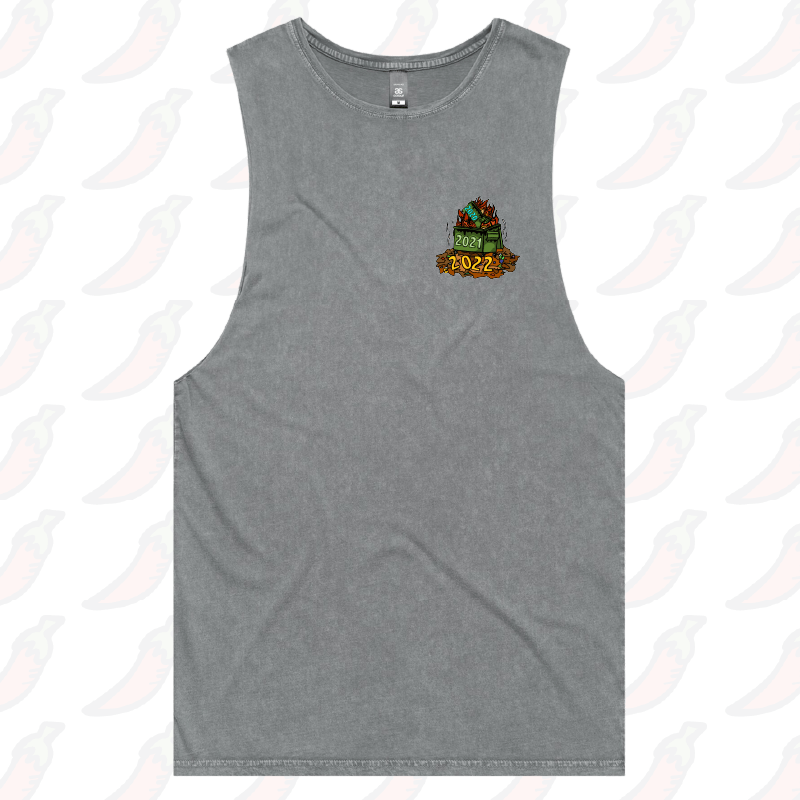 S / Ash / Small Front Design 2022 Dumpster Fire 🔥 🗑️ – Tank