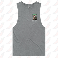S / Ash / Small Front Design Baby Yoda Love 👽❤️- Tank