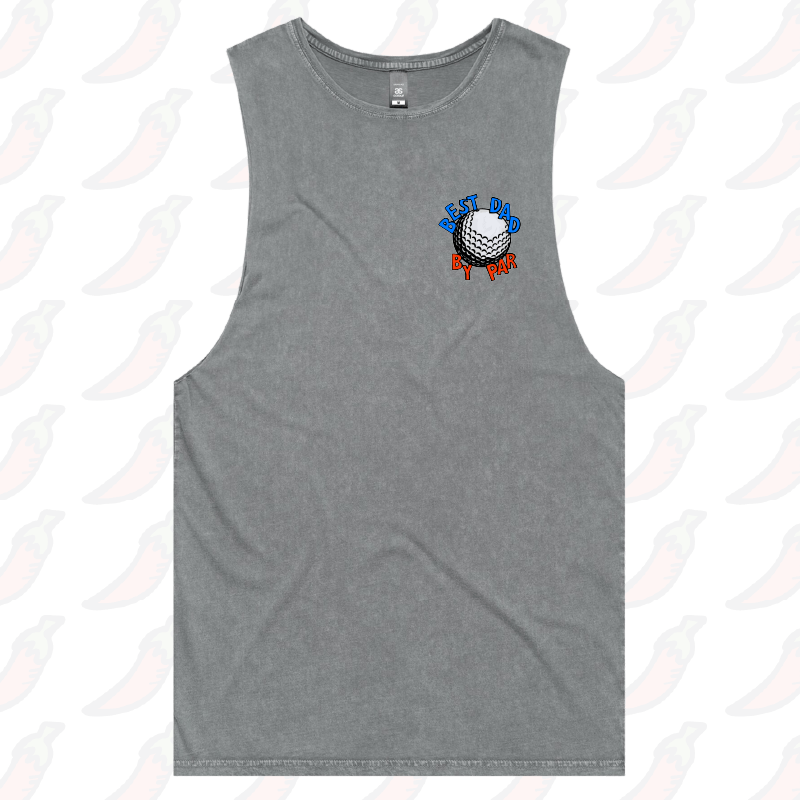 S / Ash / Small Front Design Best Dad By Par Ball ⛳ – Tank