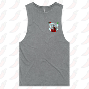 S / Ash / Small Front Design Birthday Boy Christmas 🎉🎄- Tank