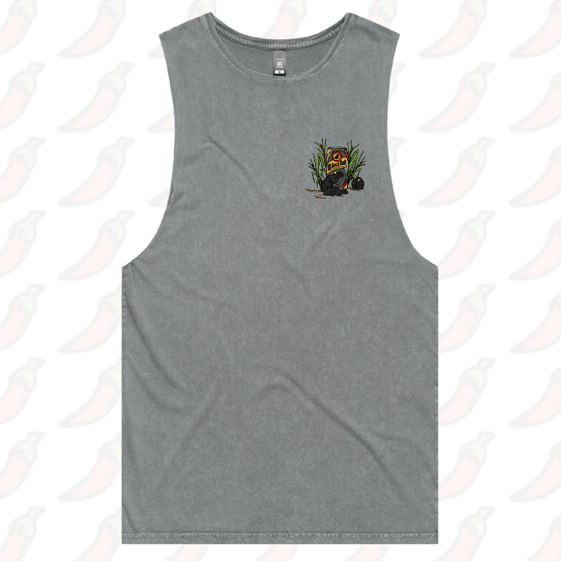 S / Ash / Small Front Design Black Rat 🐀 - Tank