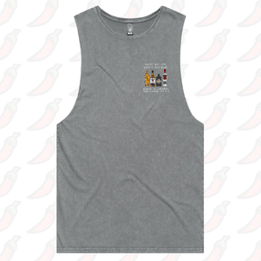 S / Ash / Small Front Design Boozy Date Night 🍸- Tank