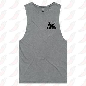 S / Ash / Small Front Design Dad Bod 💪 – Tank