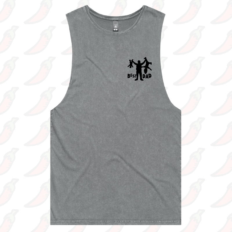 S / Ash / Small Front Design Dad’s Day Care 👨‍🍼 – Tank