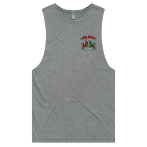 S / Ash / Small Front Design Holiday Drinking Team 🍻🎄 – Tank