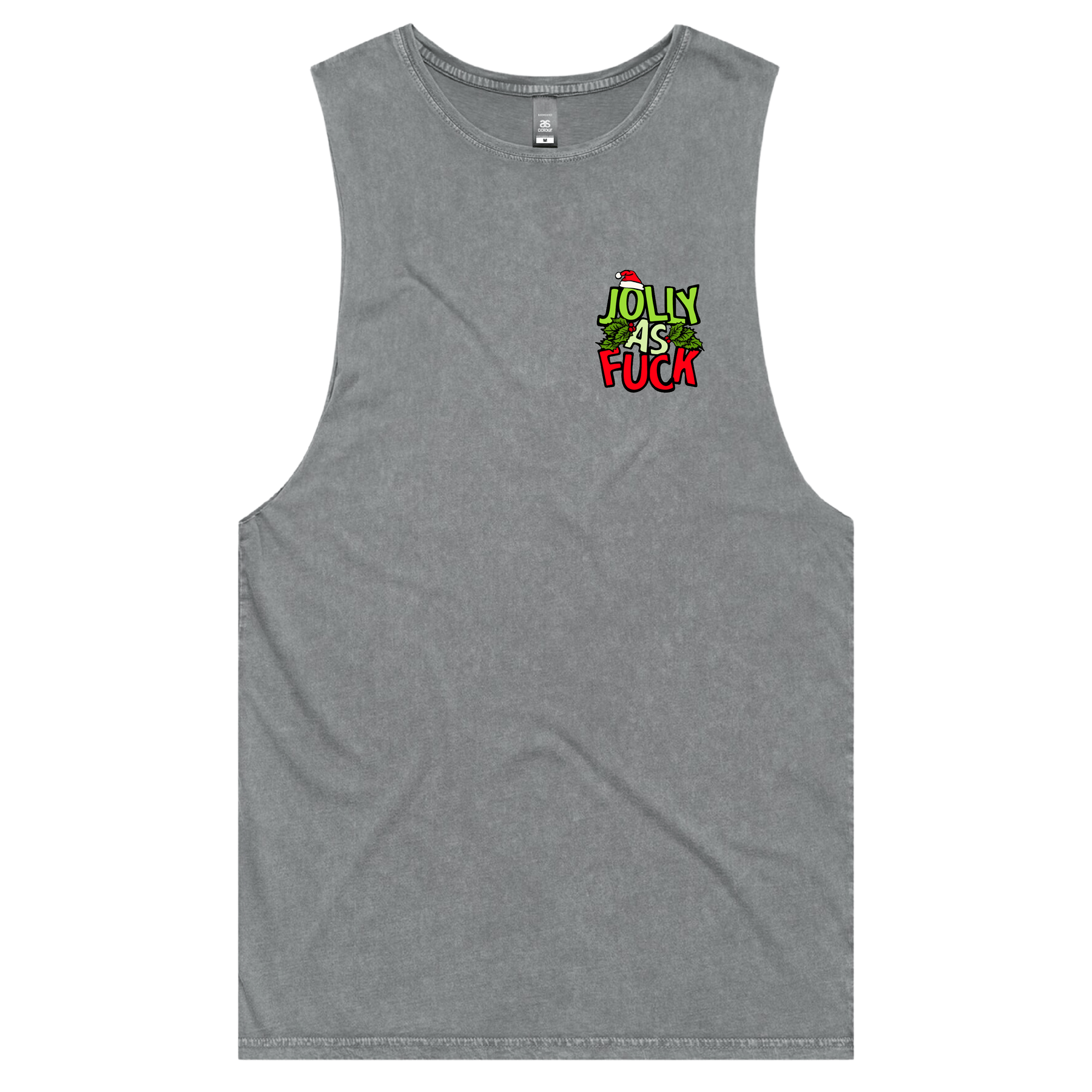 S / Ash / Small Front Design Jolly As 🎄🌟 – Tank