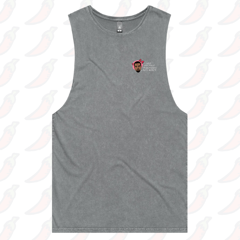 S / Ash / Small Front Design Kanye Love 🙌🏿 - Tank