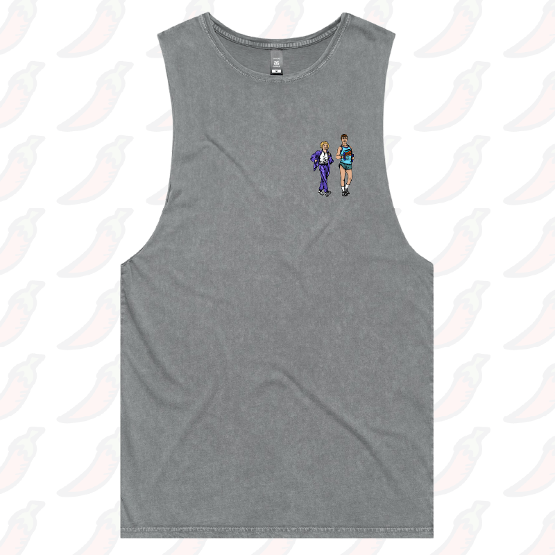 S / Ash / Small Front Design Kath & Kel 🚶‍♀️🚶‍♂️ - Tank