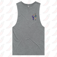 S / Ash / Small Front Design Kath & Kel 🚶‍♀️🚶‍♂️ - Tank