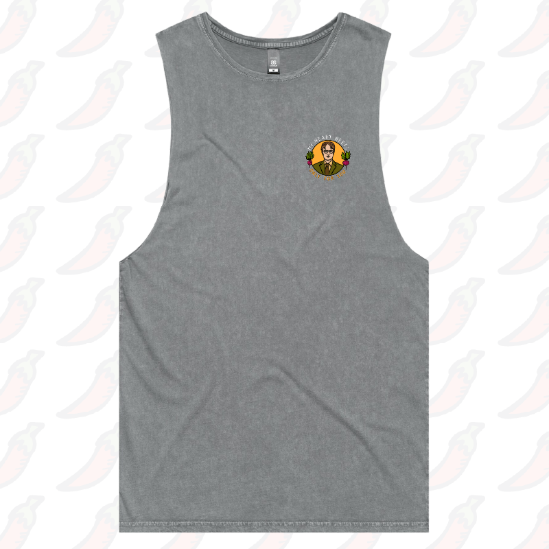S / Ash / Small Front Design MY HEART BEETS FOR YOU 💓- Tank