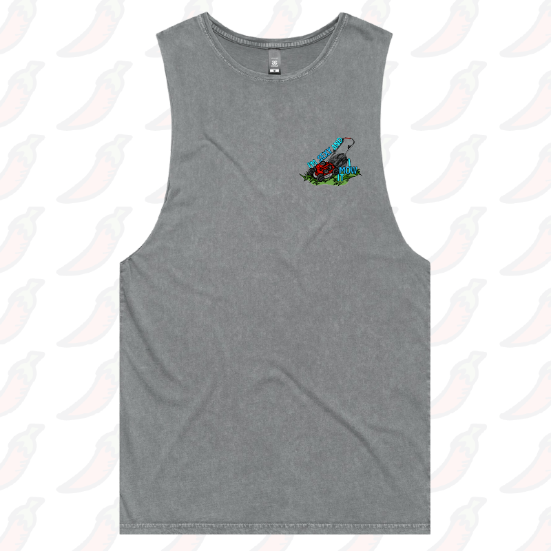 S / Ash / Small Front Design Sexy And I Mow It 😘 🌾 – Tank