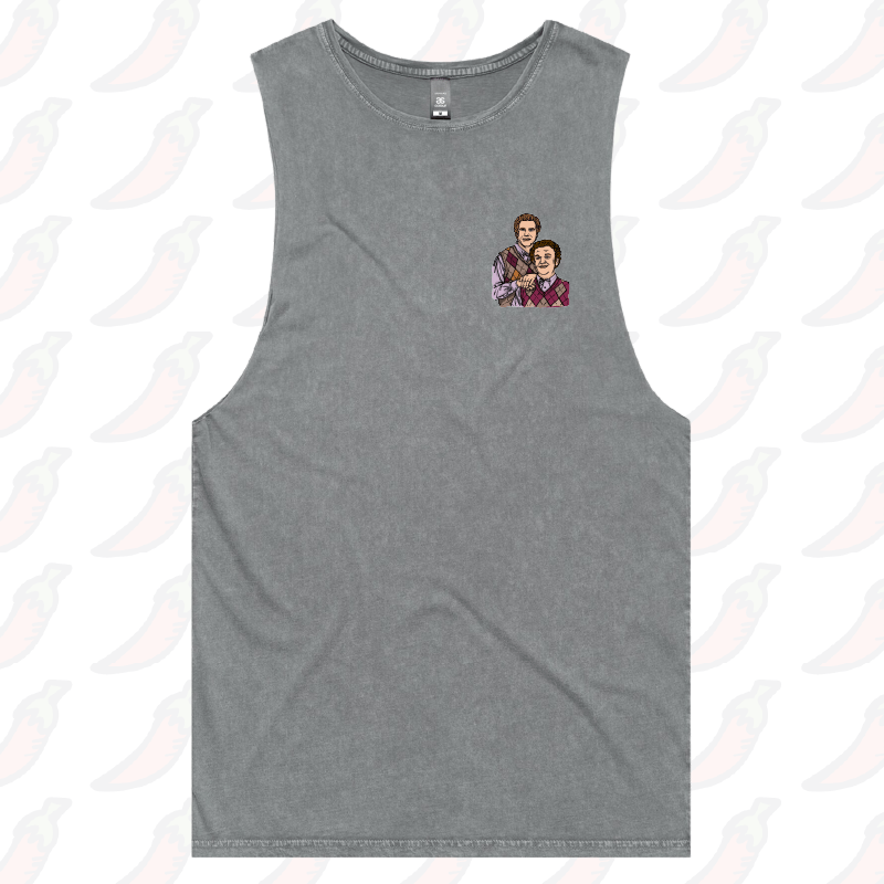 S / Ash / Small Front Design Step Brothers 👨🏽‍🤝‍👨🏻 - Tank