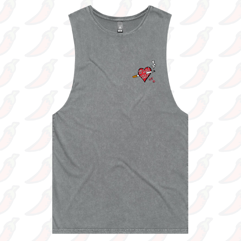 S / Ash / Small Front Design The Way To My Heart 💊🚬 – Tank