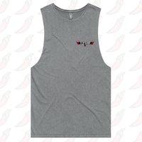 S / Ash / Small Front Design Top Dad 🕶️ - Tank