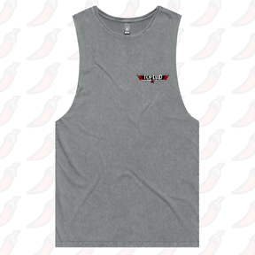 S / Ash / Small Front Design Top Dad 🕶️ - Tank
