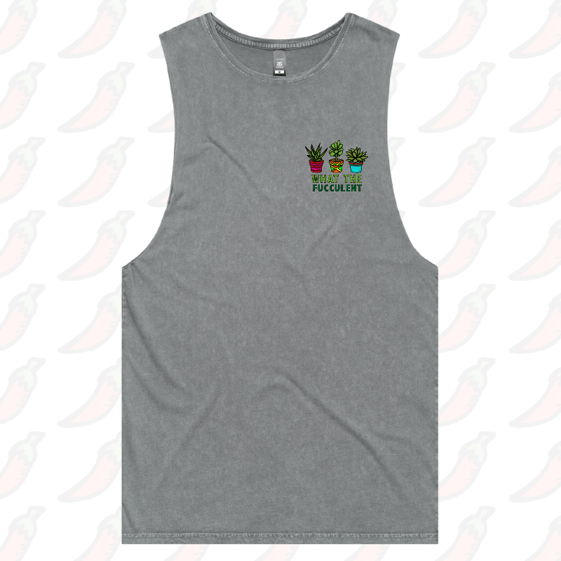 S / Ash / Small Front Design What The Fucculent 🌵 – Tank