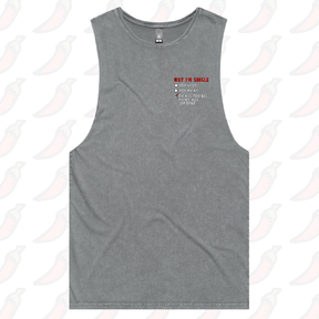 S / Ash / Small Front Design Why I’m Single 🍆☠️ - Tank