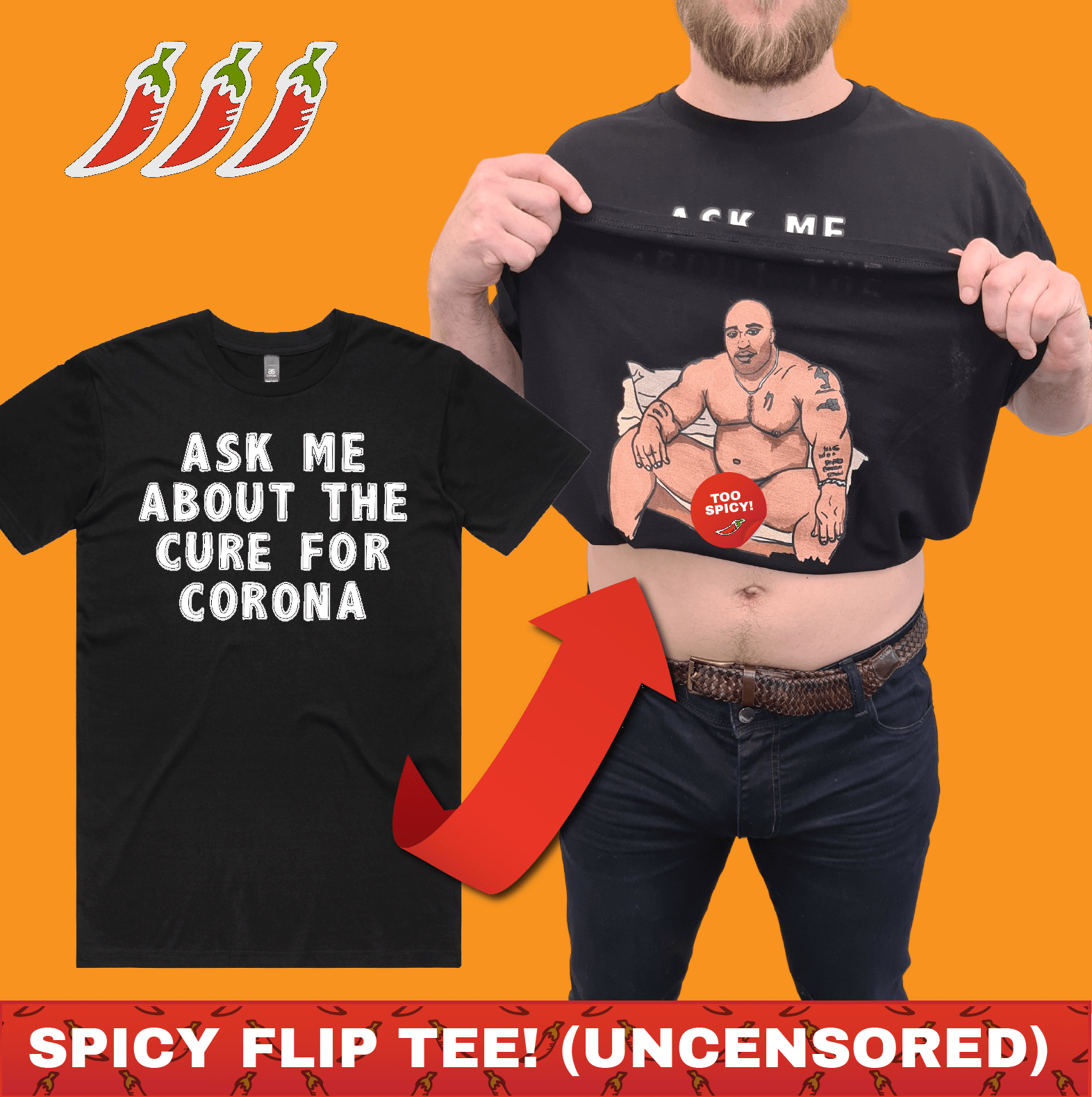 S Big Barry UNCENSORED 🍆 - Spicy Flip T Shirt