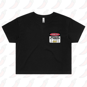 S / Black Australian Gas Producer 💨 – Women's Crop Top